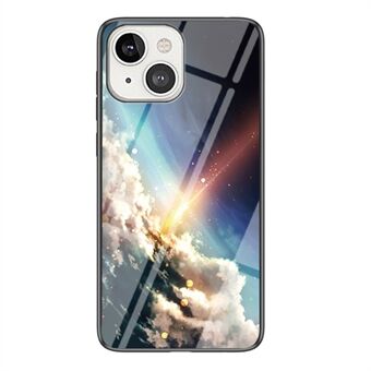 Starry Sky Tempered Glass Anti-Scratch Soft Edge Shockproof Back Cover Case for iPhone 13 mini 5.4 inch