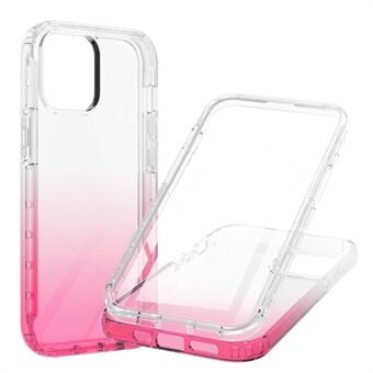 Transparent Gradient TPU + PC Shock-Absorbed Hybrid Case with Built-in PET Screen Protector for iPhone 13 mini 5.4 inch