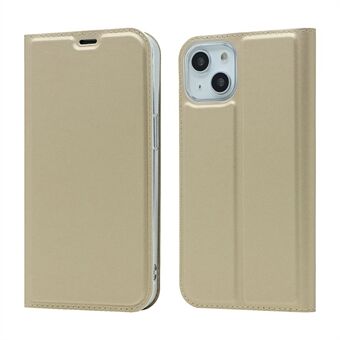 Auto-absorbed Simple Fashion Shockproof Leather Phone Cover Case with Stand Card Slot for iPhone 13 mini 5.4 inch