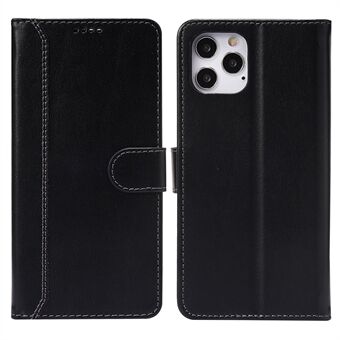 Splicing PU Leather Phone Case Anti-Drop Shockproof Stand Wallet Design Cover Protector for iPhone 13 mini 5.4 inch