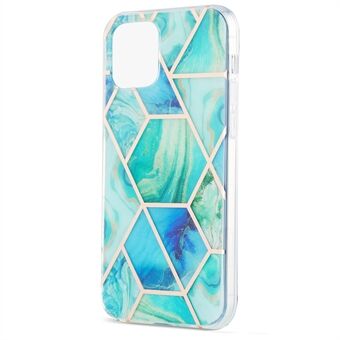 Marble Pattern Printing Phone Case 2.0mm IMD Electroplating TPU Shell Cover for iPhone 13 mini 5.4 inch