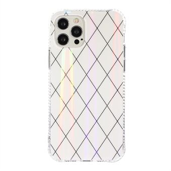 Aurora Rhombus Pattern Anti Fall Acrylic + TPU Phone Case Cover for iPhone 13 mini 5.4 inch