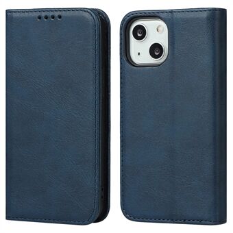 Wallet Stand Design Magnetic Auto-absorbed Leather Phone Case Cover for iPhone 13 mini 5.4 inch