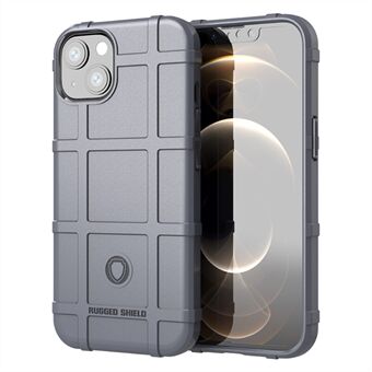 Rugged Square Grid Design Thicken TPU Mobile Phone Case Cover for iPhone 13 mini 5.4 inch