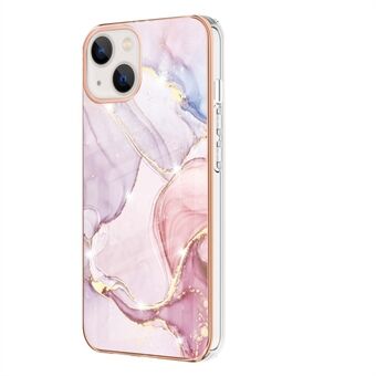 IMD IML Marble Pattern Electroplating Frame TPU Phone Case Shell for iPhone 13 mini 5.4 inch