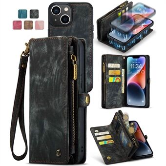 CASEME 008 Series for iPhone 13 mini 5.4 inch Detachable 2-in-1 Wallet Case Anti-Collision PU Leather + TPU Phone Stand Shell Cover