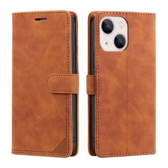 Anti-theft Swiping Design Wallet Stand Leather Phone Case Cover for iPhone 13 mini 5.4 inch