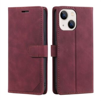 Anti-theft Swiping Design Wallet Stand Leather Phone Case Cover for iPhone 13 mini 5.4 inch