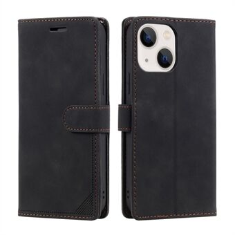 Anti-theft Swiping Design Wallet Stand Leather Phone Case Cover for iPhone 13 mini 5.4 inch