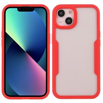 Detachable 2-in-1 Design Anti-drop PET Screen Protector + Acrylic Back Panel + TPU Frame Phone Case Shell for iPhone 13 mini 5.4 inch