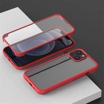 Hard Double-sided Tempered Glass Phone Case Full Protection Phone Covering with TPU Edge for iPhone 13 mini 5.4 inch