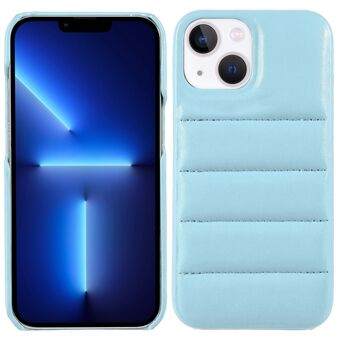 Down Coat Series PU Leather Coated PC Scratch-resistant Phone Back Case Cover for iPhone 13 mini 5.4 inch