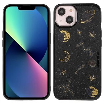 Star Planet Printing Stickers Design Well-protected Lightweight Epoxy Flexible TPU Case for iPhone 13 mini 5.4 inch