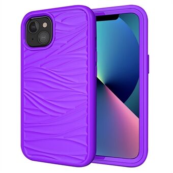 PC + Silicone Phone Case Detachable 2-in-1 with Anti-Slip Wave Texture Multi-Color Phone Cover for iPhone 13 mini 5.4 inch