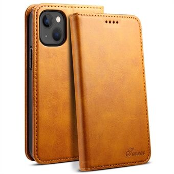 SUTENI Anti-scratch Wallet Stand Design Magnetic Automatic Closing Leather Protective Cover + TPU Inner Case for iPhone 13 mini 5.4 inch