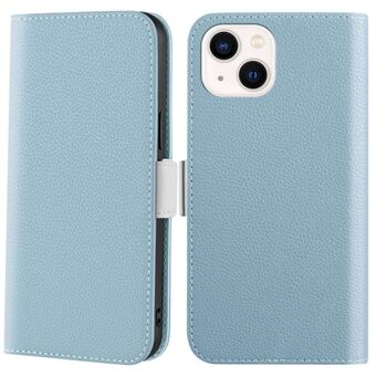 Litchi Texture Case for iPhone 13 mini 5.4 inch, Candy Color Wallet Stand Leather Phone Cover