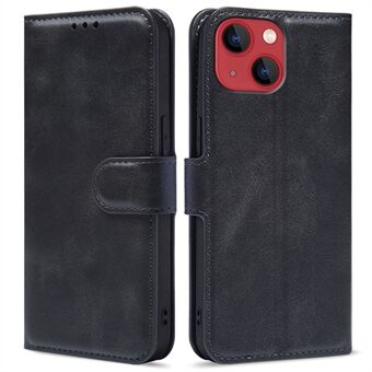 For iPhone 13 mini 5.4 inch Shockproof PU Leather Phone Case Book Style Magnetic Clasp Stand Wallet Cover