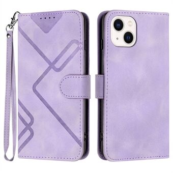 YX0040 For iPhone 13 mini 5.4 inch Stylish Imprinted Phone Case PU Leather Wallet Stand Cover