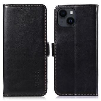 ABEEL For iPhone 13 mini Crazy Horse Texture Flip Phone Case PU Leather Stand Wallet Cover