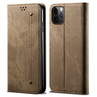 Full Protection Jeans Cloth Texture Leather Wallet Stand Design Case for iPhone 13 Pro Max 6.7 inch