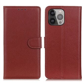 Litchi Texture Full Protection Leather Stand Wallet Phone Case for iPhone 13 Pro Max 6.7 inch