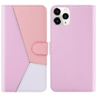 Tri-color Splicing Design Skin Touch Feeling Magnetic PU Leather Wallet Case Flip Cover for iPhone 13 Pro Max 6.7 inch