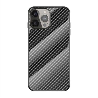 Carbon Fiber Texture Design Shockproof Drop Protection Tempered Glass Cover for iPhone 13 Pro Max 6.7 inch