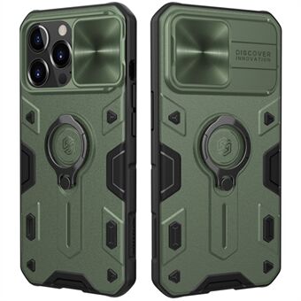 NILLKIN CamShield Armor Case Plastic + TPU Hybrid with Camera Protection and Ring Kickstand Design for iPhone 13 Pro Max 6.7 inch