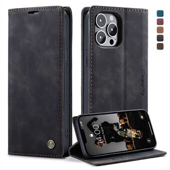 CASEME 013 Series Wallet Stand All-round Protection PU Leather Shell Case for iPhone 13 Pro Max 6.7 inch