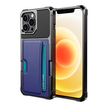 ZM02 Card Slot Design PU Leather Coated Hybrid Cover Phone Case Protector for iPhone 13 Pro Max 6.7 inch