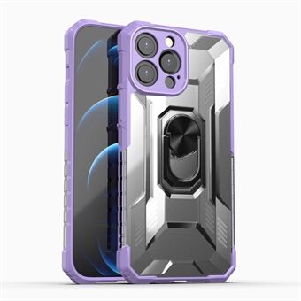 RUGGED SHIELD Armor Shockproof PC+TPU Hybrid Case Shell with Foldable Kickstand for iPhone 13 Pro Max 6.7 inch