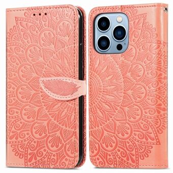 Full-Protection Dream Wings Series Pattern Imprint PU Leather Wallet Stand Case for iPhone 13 Pro Max 6.7 inch