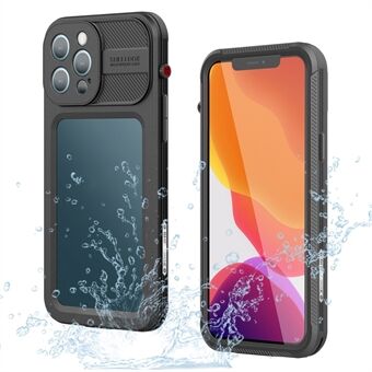 SHELLBOX NEO Series for iPhone 13 Pro Max 6.7 inch 2m Drop-resistant IP68 Waterproof IP6X Dustproof Transparent Back Hybrid Phone Case Support Wireless Charging