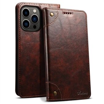 SUTENI 055 Series Wallet Design Well-protected Automatic Closing Flip PU Leather+TPU Cover Case with Stand for iPhone 13 Pro Max 6.7 inch