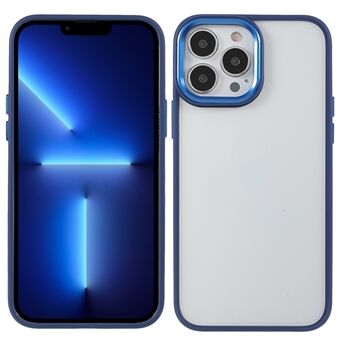 Metal Camera Lens Frame Acrylic Back Cover + TPU Bumper Hybrid Phone Case for iPhone 13 Pro Max 6.7 inch