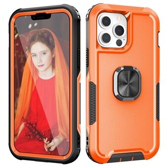 For iPhone 13 Pro Max 6.7 inch 3-in-1 Phone Case Kickstand Well-protected TPU + PC Hybrid Cellphone Back Cover