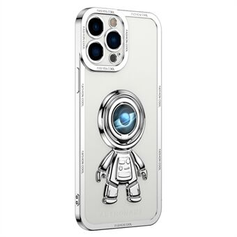 YOOBAO Shockproof TPU Phone Case For iPhone 13 Pro Max 6.7 inch, Planet Lightning Spaceman Phone Cover Kickstand with Car Mount Metal Sheet