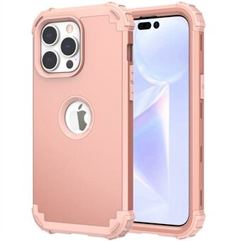 For iPhone 13 Pro Max 6.7 inch 3-in-1 Mobile Phone Back Case Shock Absorbing Thicken Corners Silicone + PC Hybrid Cover