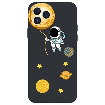 For iPhone 13 Pro Max 6.7 inch Cartoon Astronaut Planet Pattern TPU Case Anti-scratch Cell Phone Cover