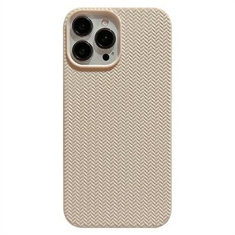 For iPhone 13 Pro Max 6.7 inch Woven Texture Soft TPU Back Case Shockproof Phone Cover