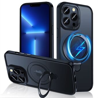 For iPhone 13 Pro Max 6.7 inch Compatible with MagSafe Matte Magnetic Phone Case Kickstand Anti-fingerprint Phone Cover