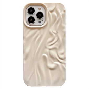 For iPhone 13 Pro Max 6.7 inch Shockproof Pleat Design Glossy Phone Case Soft TPU Back Cover