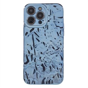 For iPhone 13 Pro Max Electroplating TPU Case Wrinkled Uneven Anti-drop Phone Cover