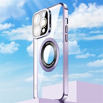 For iPhone 13 Pro Max Soft TPU Electroplating Phone Case Kickstand Magnetic Cover with Lens Film