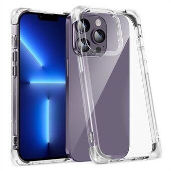 For iPhone 13 Pro Max 6.7 inch Slim Case Four Corner Matte Drop-proof Cover TPU+Acrylic Phone Case