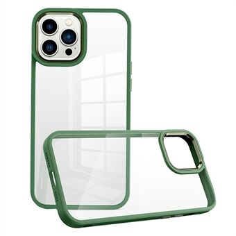 For iPhone 13 Pro Max Hybrid Clear Case PC+TPU Metal Lens Frame Protective Phone Cover