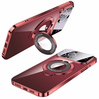 Electroplating Hard PC Case for iPhone 13 Pro Max 6.7 inch Kickstand Phone Cover Compatible with MagSafe