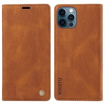 YIKATU YK-004 Leather Cover for iPhone 13 Pro Max 6.7 inch Skin-touch Flip Wallet Stand Phone Case