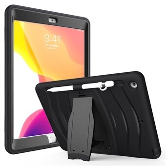 Hard PC + Silicone Skin Tablet Case with Kickstand + Pen Slot for iPad 10.2 (2021)/(2020)/(2019)