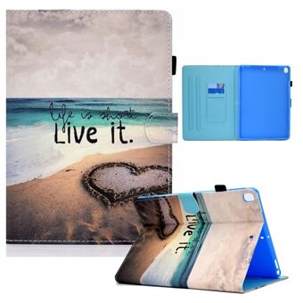 Pattern Printing Leather Shell for iPad 10.2 (2021)/(2020)/(2019)/iPad Pro 10.5-inch (2017)/Air 10.5 inch (2019) Card Holder Stand Case